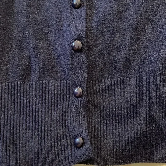 Women’s navy blue cardigan sweater - Picture 4 of 7